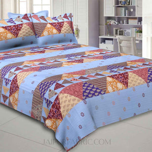 Bed in a Bag Barmeri Bluesh Double BedSheet Comforter Combo