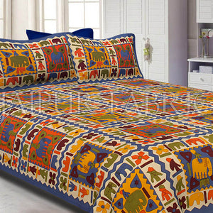 COMBO114 Beautiful Multicolor 4 Bedsheet + 8 Pillow Cover