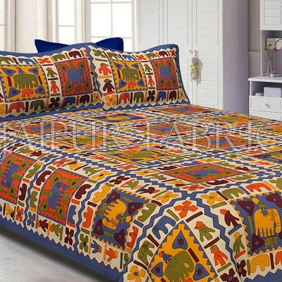 COMBO114 Beautiful Multicolor 4 Bedsheet + 8 Pillow Cover