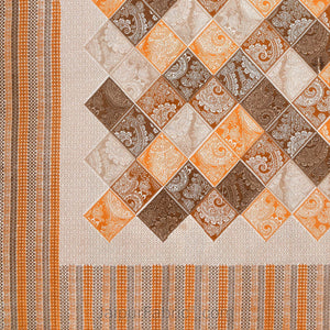 Ethnic Tiles Blue Orange and Pink Double Bedsheet Combo of 3