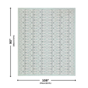 Showering Festivities Green Peach and Blue Pure Cotton Double Bedsheet Combo of 3