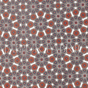Brown Border Brown Base Screen Print Cotton Double Bed Sheet