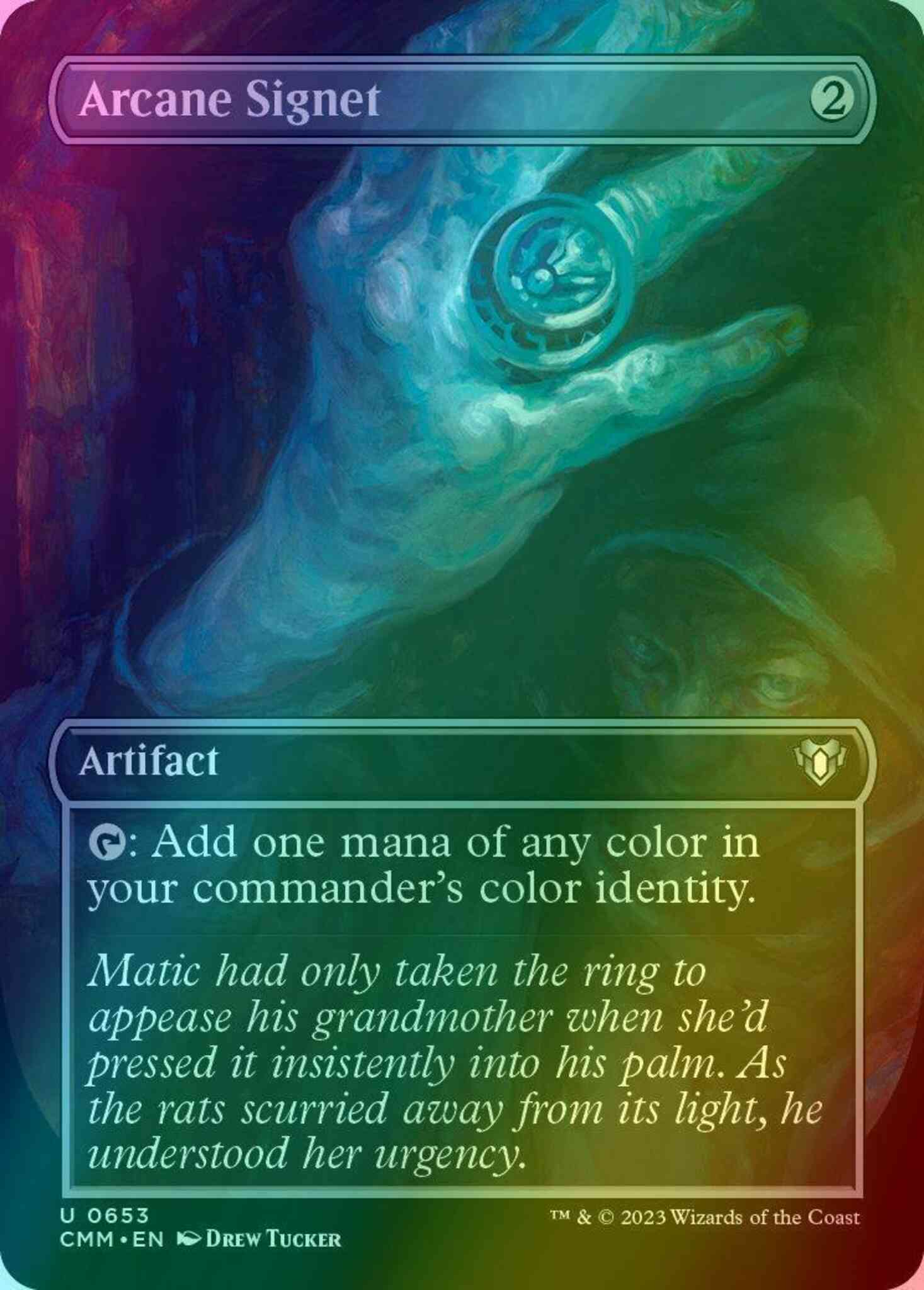 Arcane Signet [653] [Borderless] [Commander Masters] [Foil]