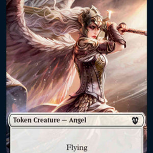 Angel Token (02) // Clue Token (05) [Innistrad: Crimson Vow: Commander: Tokens] [Non-Foil]