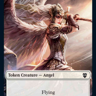 Angel Token (02) // Clue Token (05) [Innistrad: Crimson Vow: Commander: Tokens] [Non-Foil]