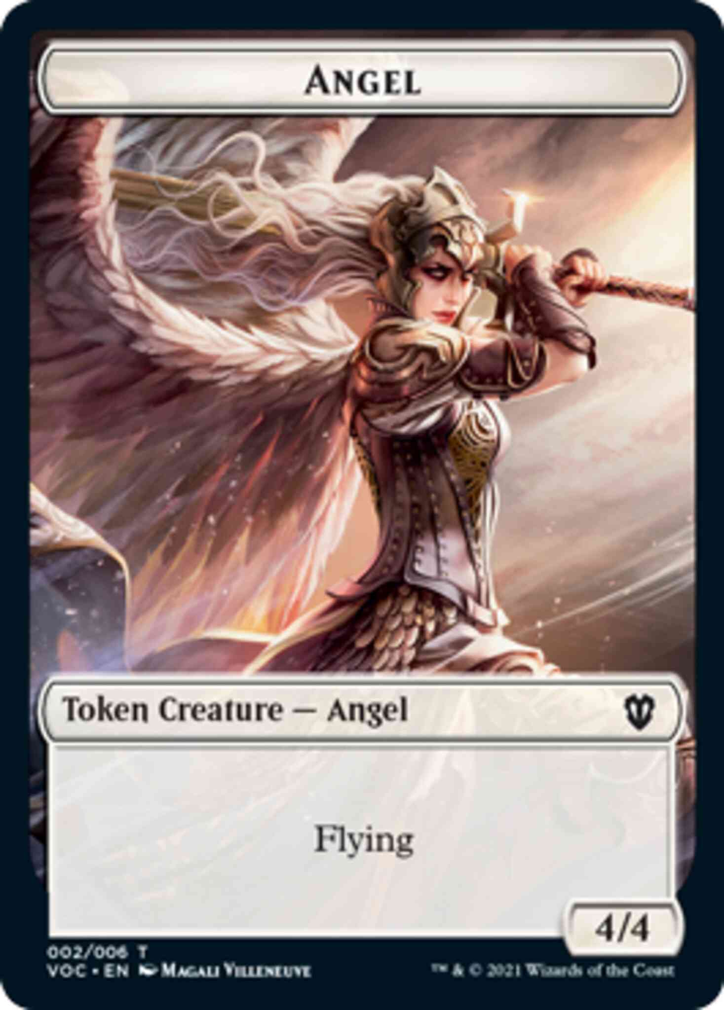 Angel Token (02) // Clue Token (05) [Innistrad: Crimson Vow: Commander: Tokens] [Non-Foil]