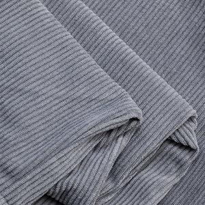 Light Grey Corduroy Relaxed Fit Trousers