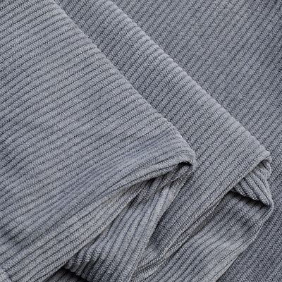 Light Grey Corduroy Relaxed Fit Trousers