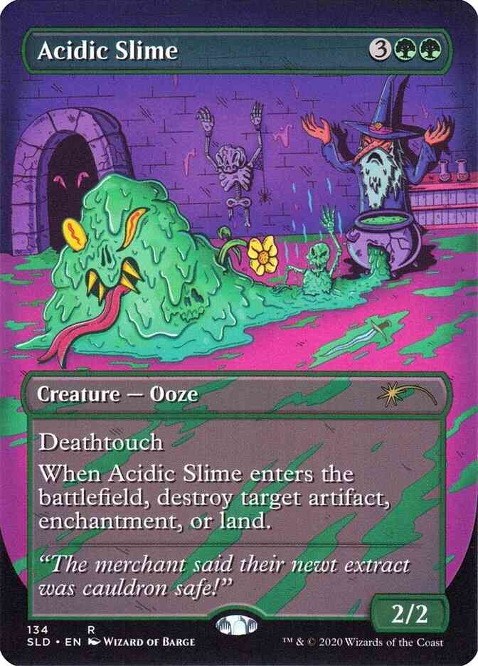 Acidic Slime [0134] [Borderless] [Prime Slime] [Secret Lair Drop] [Non-Foil]