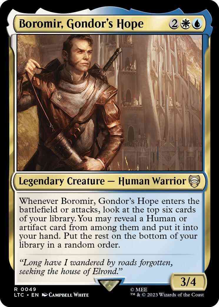 Boromir, Gondor's Hope [49] [The Lord of the Rings: Tales of Middle-earth: Commander] [Non-Foil]