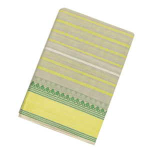 Grey Chirala Cotton Saree With Traditional Motif Stripes