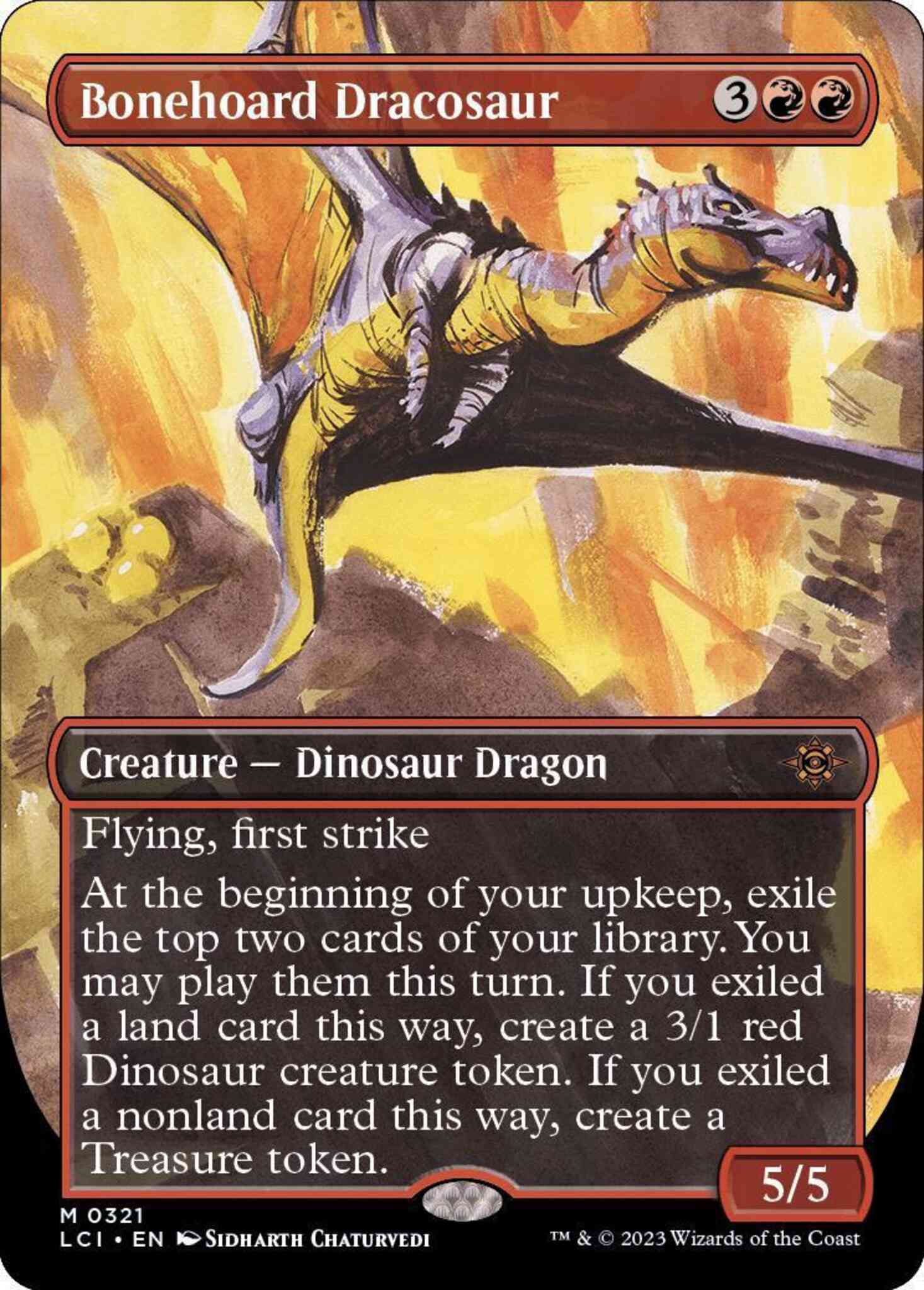 Bonehoard Dracosaur [321] [Borderless] [The Lost Caverns of Ixalan] [Non-Foil]