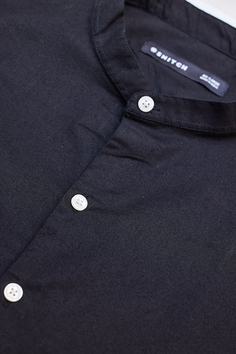 Black Mandarin Shirt