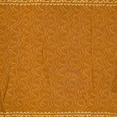 Oil Mustard Woven Jaipur Cotton Saree Printed With Floral  Motifs