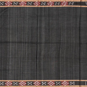 Hot Pink Orissa Cotton Saree With Tie & Dye And Temple Border Motifs