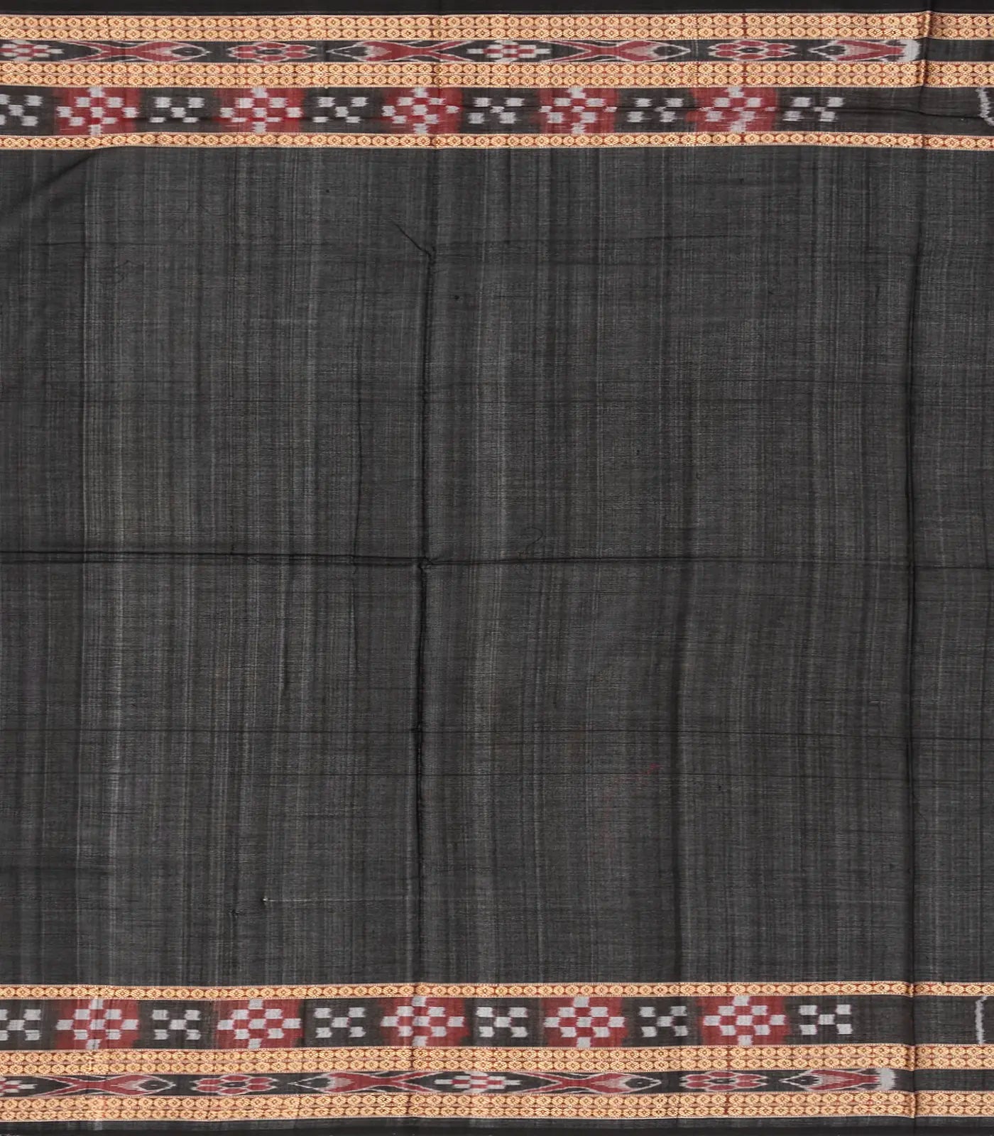 Hot Pink Orissa Cotton Saree With Tie & Dye And Temple Border Motifs