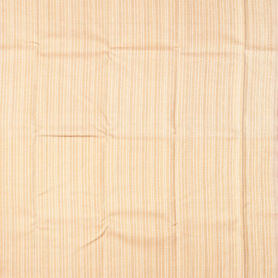 Sandal & Pink Handloom Kanchipuram Half & Half Silk Saree