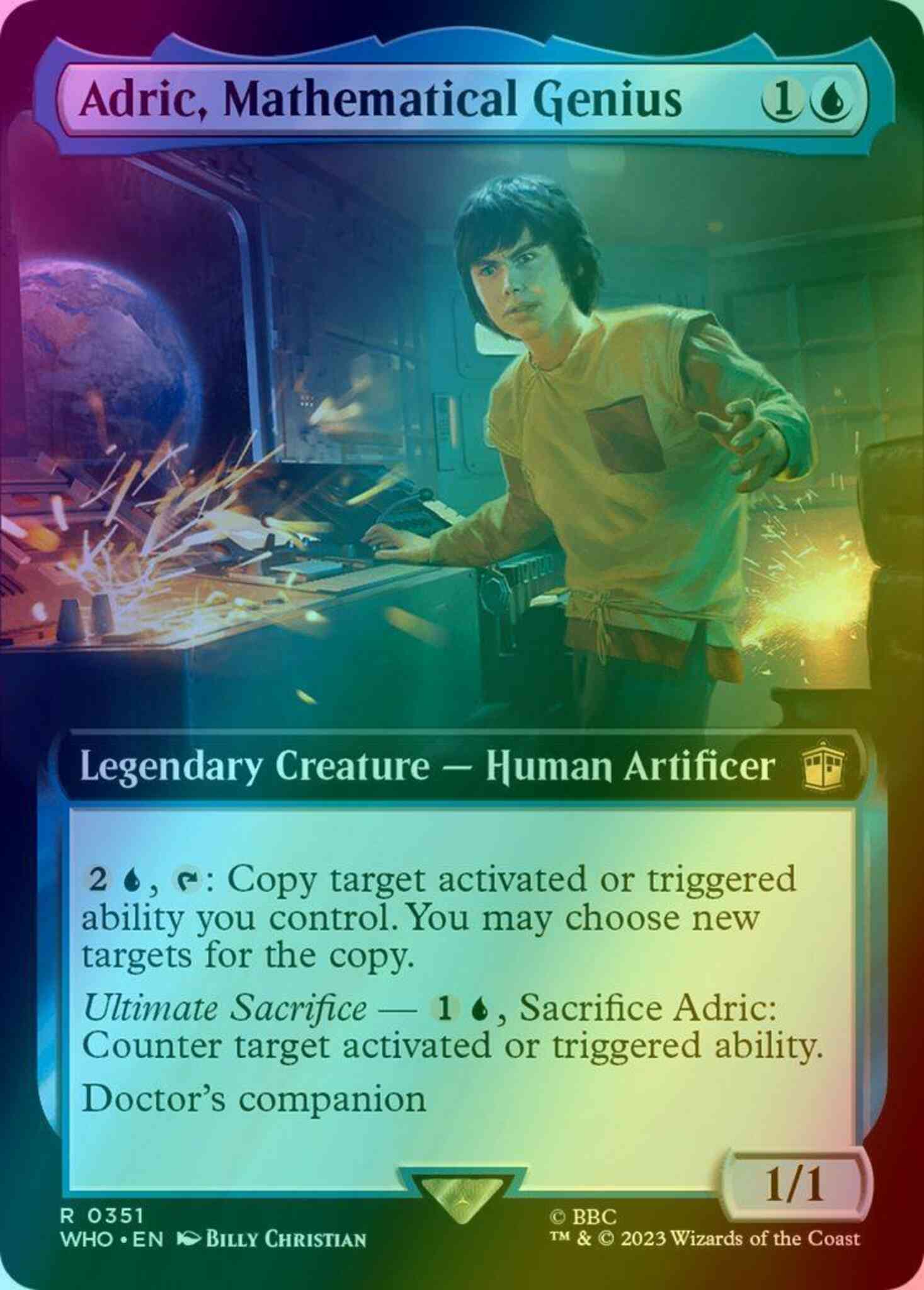 Adric, Mathematical Genius [351] [Extended Art] [Universes Beyond: Doctor Who] [Foil]