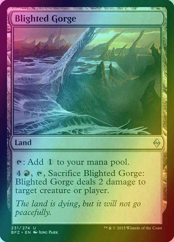 Blighted Gorge [231] [Battle for Zendikar] [Foil]