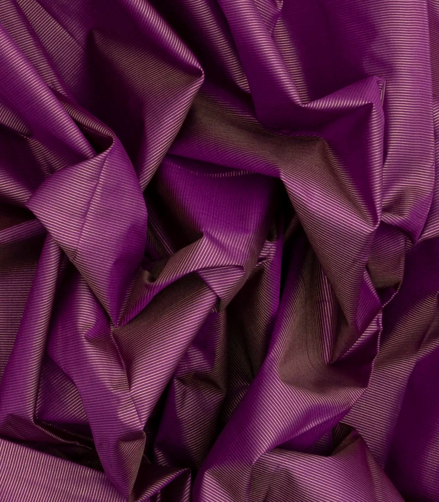 Magenta Handloom Kanchipuram Vairaoosi Silk Saree With Zari Stripes