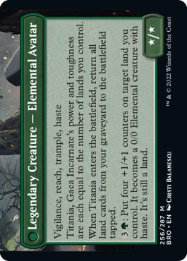 Argoth, Sanctum of Nature // Titania, Gaea Incarnate [256a] [The Brothers' War] [Non-Foil]