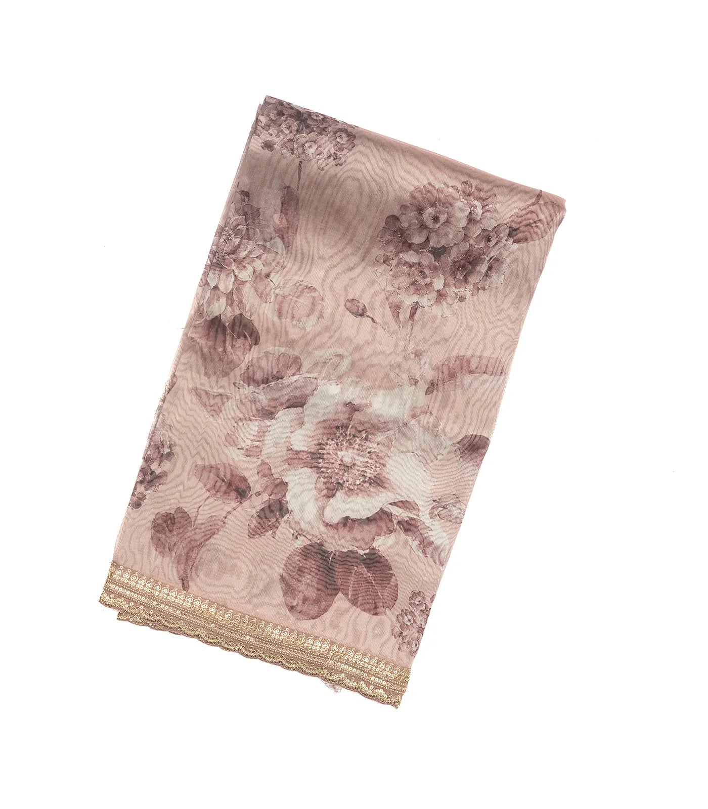 Lavender Woven Viscose Saree With Embroidered & Printed Motifs