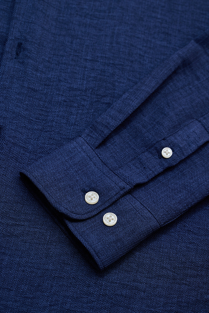 Navy Textured Shirt