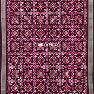Maroon Odisha Handloom Sambalpuri Silk Saree