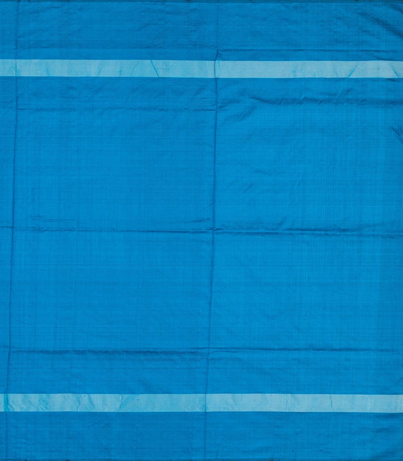 Maroon Handloom Ikat Silk Saree With Contrast Blue Border