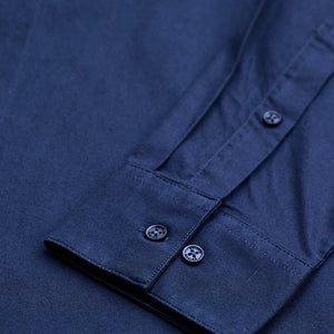 Dark Blue Stretchable Slim Fit Shirt