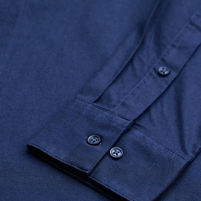 Dark Blue Stretchable Slim Fit Shirt