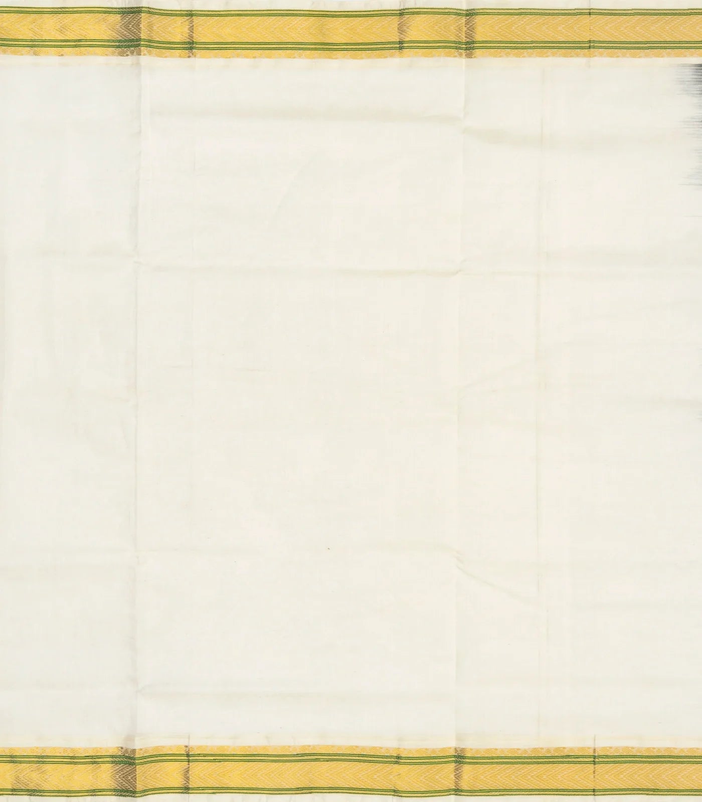 Dark Olive Handloom Silk Cotton Saree With Checks