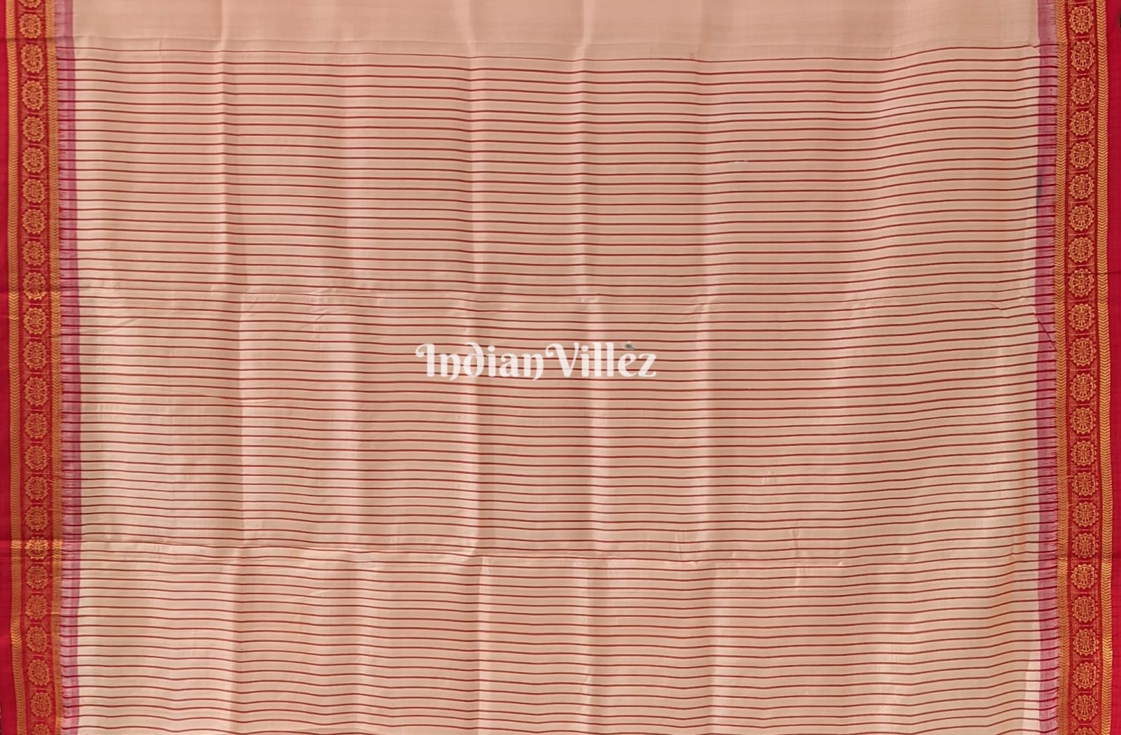 Peach Single  Butta design Odisha Ikat Khandua Silk Saree