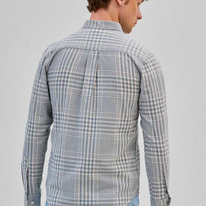 Light Blue Checks Slim Fit Shirt