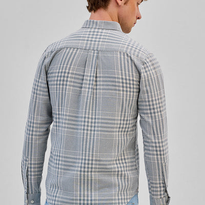 Light Blue Checks Slim Fit Shirt