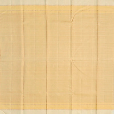 Pink & Orange Handloom Kanchipuram Korvai Silk Saree With Checks