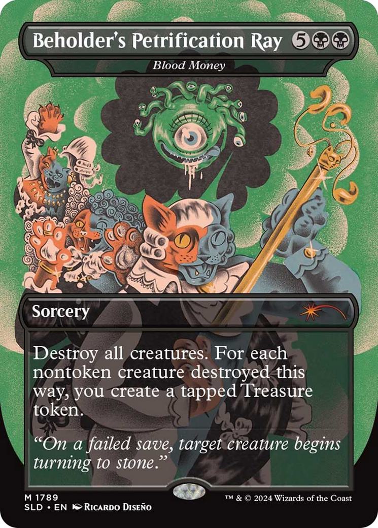 Beholder's Petrification Ray - Blood Money [1789] [Borderless] [Eyes of the Beholder I] [Secret Lair Drop] [Non-Foil]