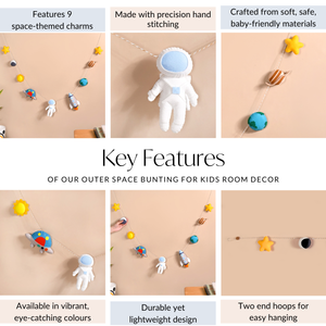 Outer Space Bunting For Kids Room Decor
