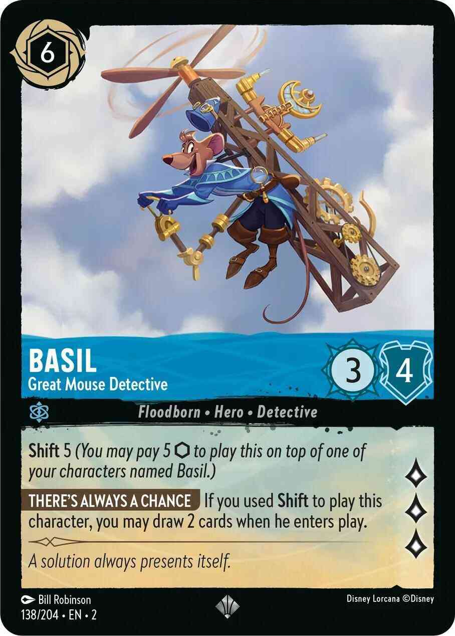 Basil - Great Mouse Detective - 138/204 [Rise Of The Floodborn] [Cold Foil]