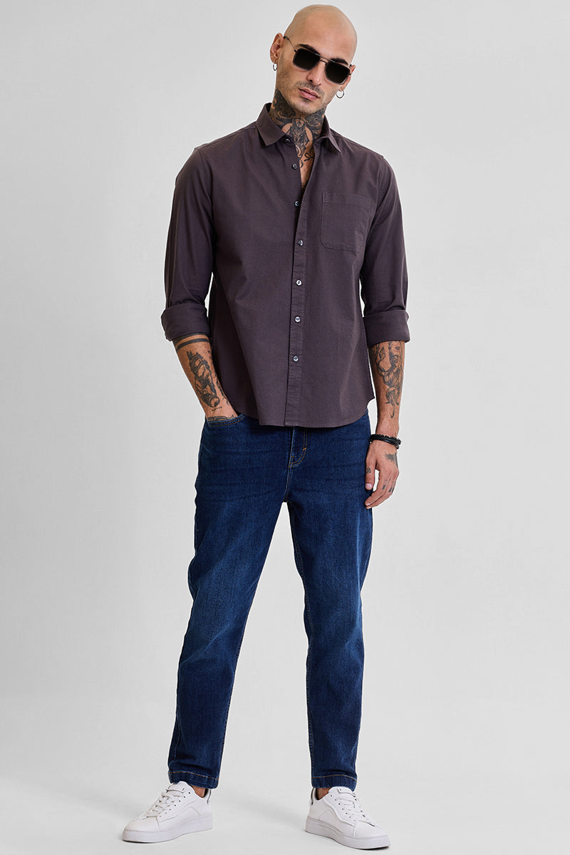 Dark Brown Slim Fit Shirt