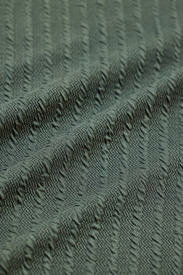 Olive Textured Cuban T-Shirt