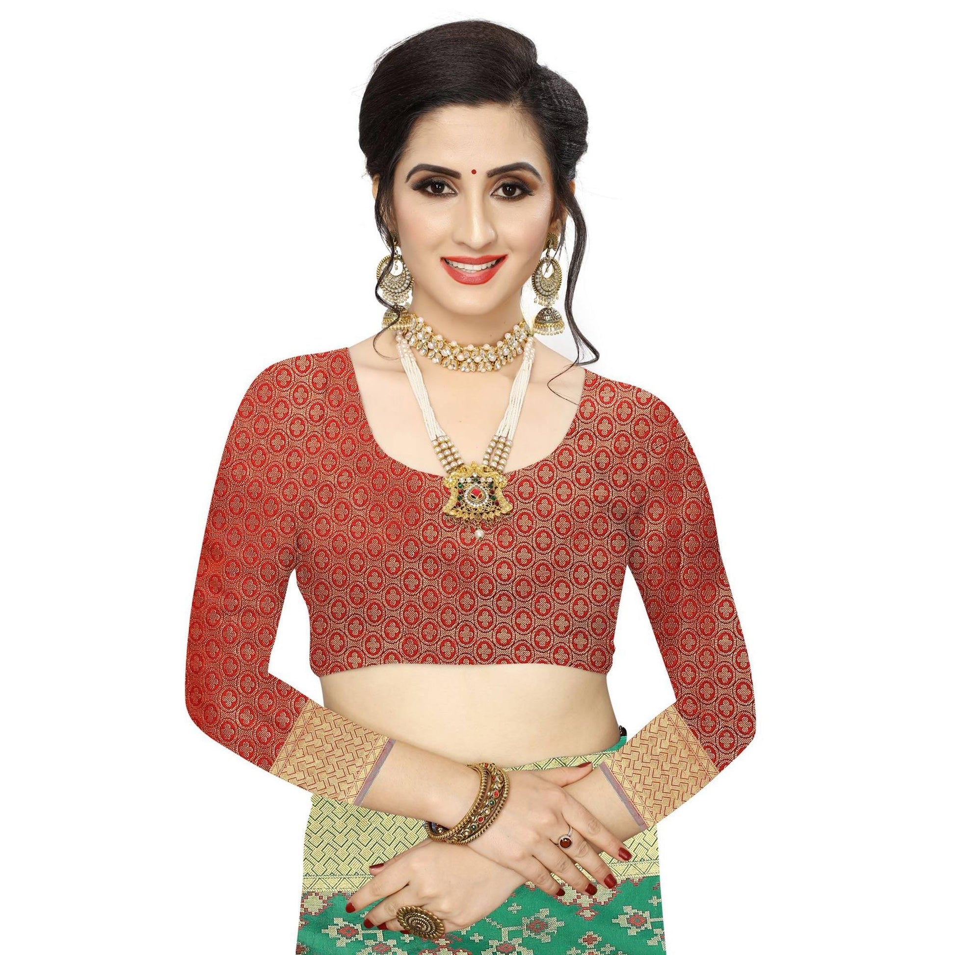 Delightful Green Colored Festive Wear Woven Kanjivaram Silk Saree
