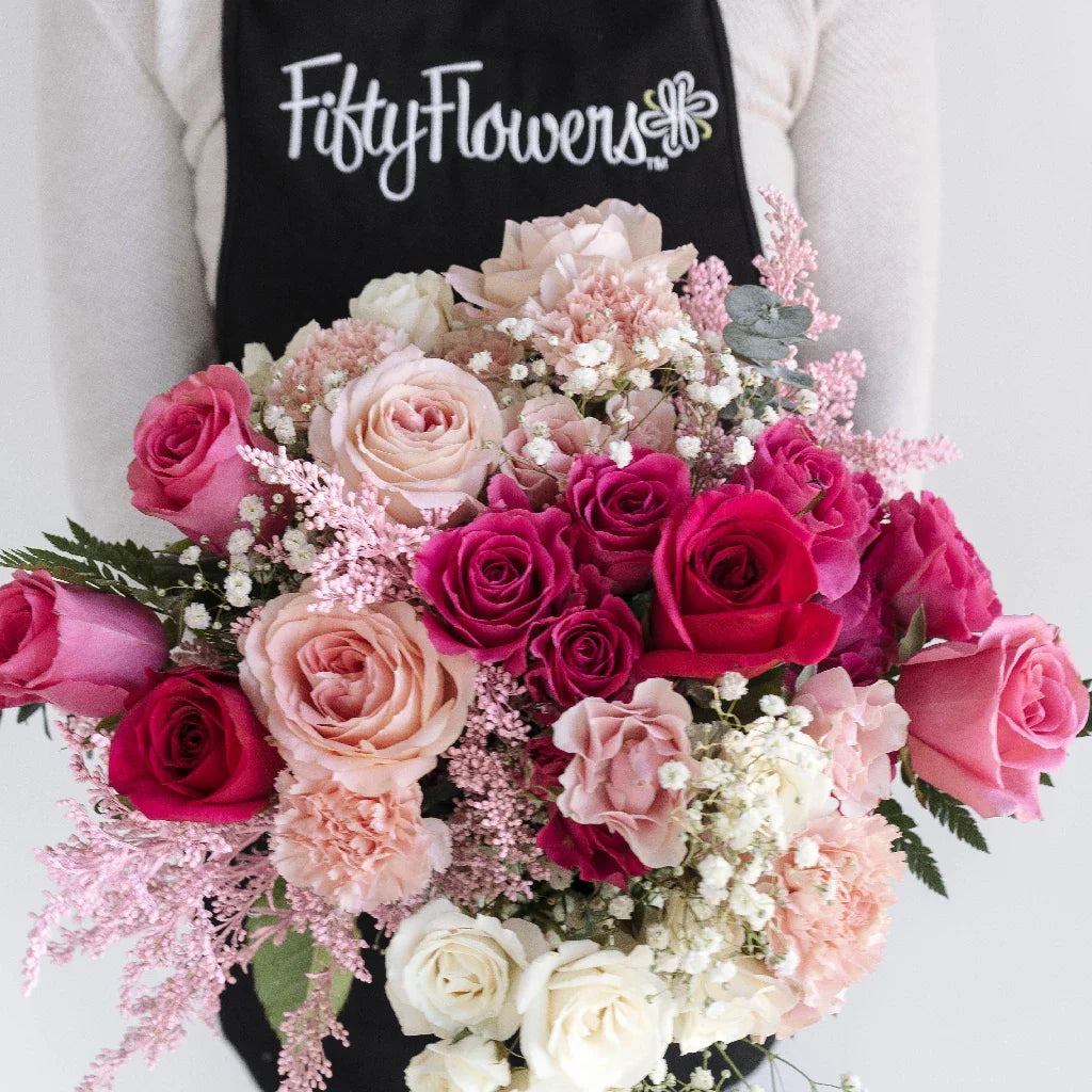 Delightfully Pink Wedding Flower Bouquet