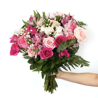 Delightfully Pink Wedding Flower Bouquet