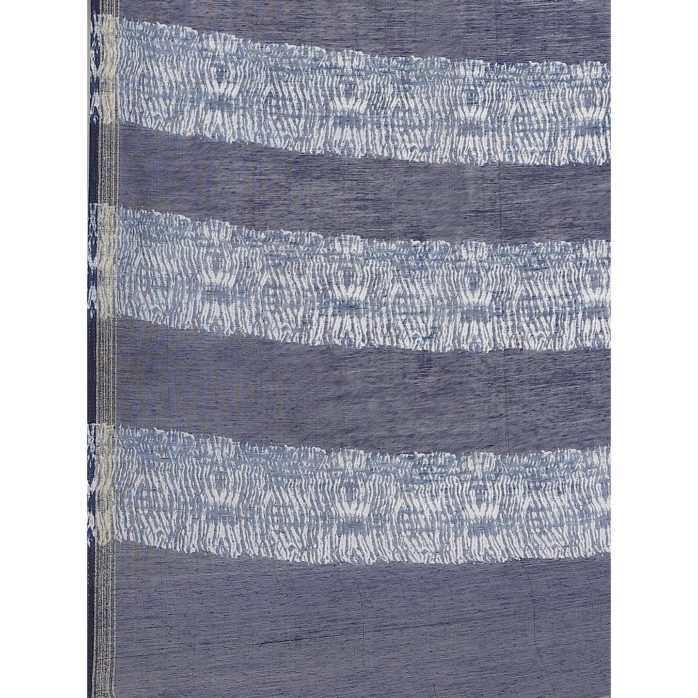 Demanding Blue - Navy Blue Colored Casual Wear Printed Silk Blend Saree