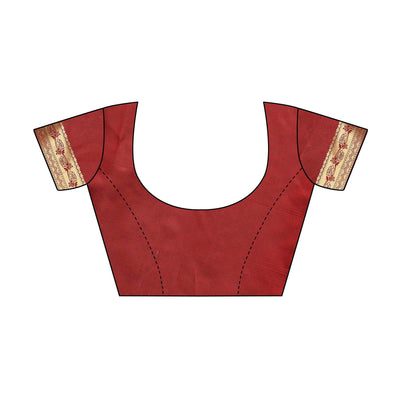 Demanding Maroon Colored Festive Wear Woven Jacquard Saree