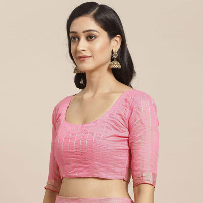 Demanding Pink Colored Casual Wear Embroidered Art Silk Saree