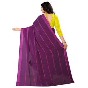 Demanding Wine Colored Casual Wear Georgette Saree