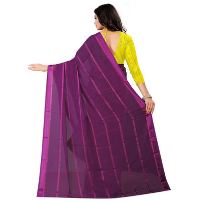 Demanding Wine Colored Casual Wear Georgette Saree