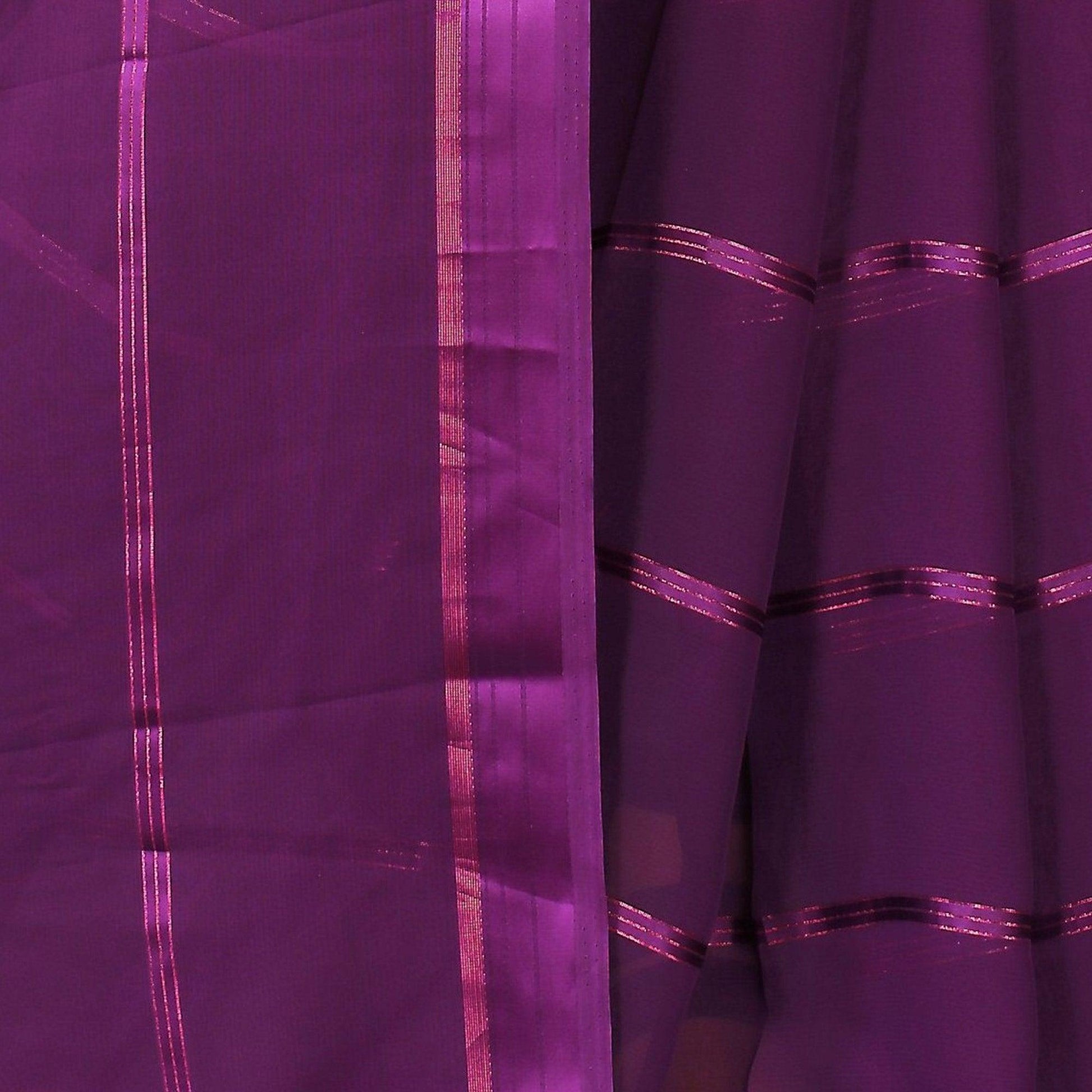 Demanding Wine Colored Casual Wear Georgette Saree